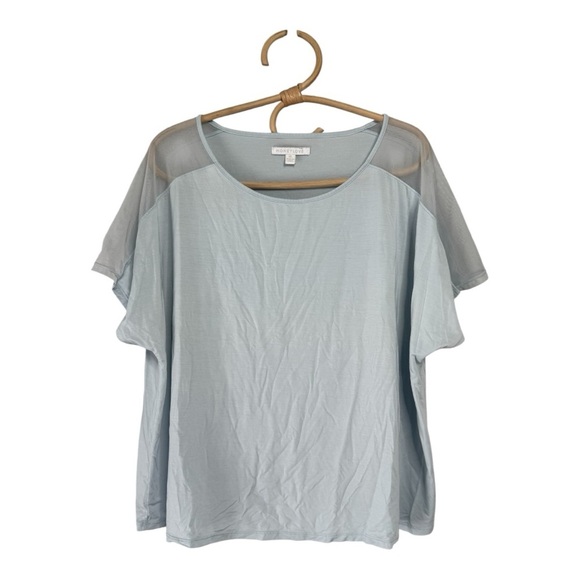 HoneyLove Blisswear Pajama Set with Mesh Panel Detail Glacier Blue Size XL - Picture 3 of 16